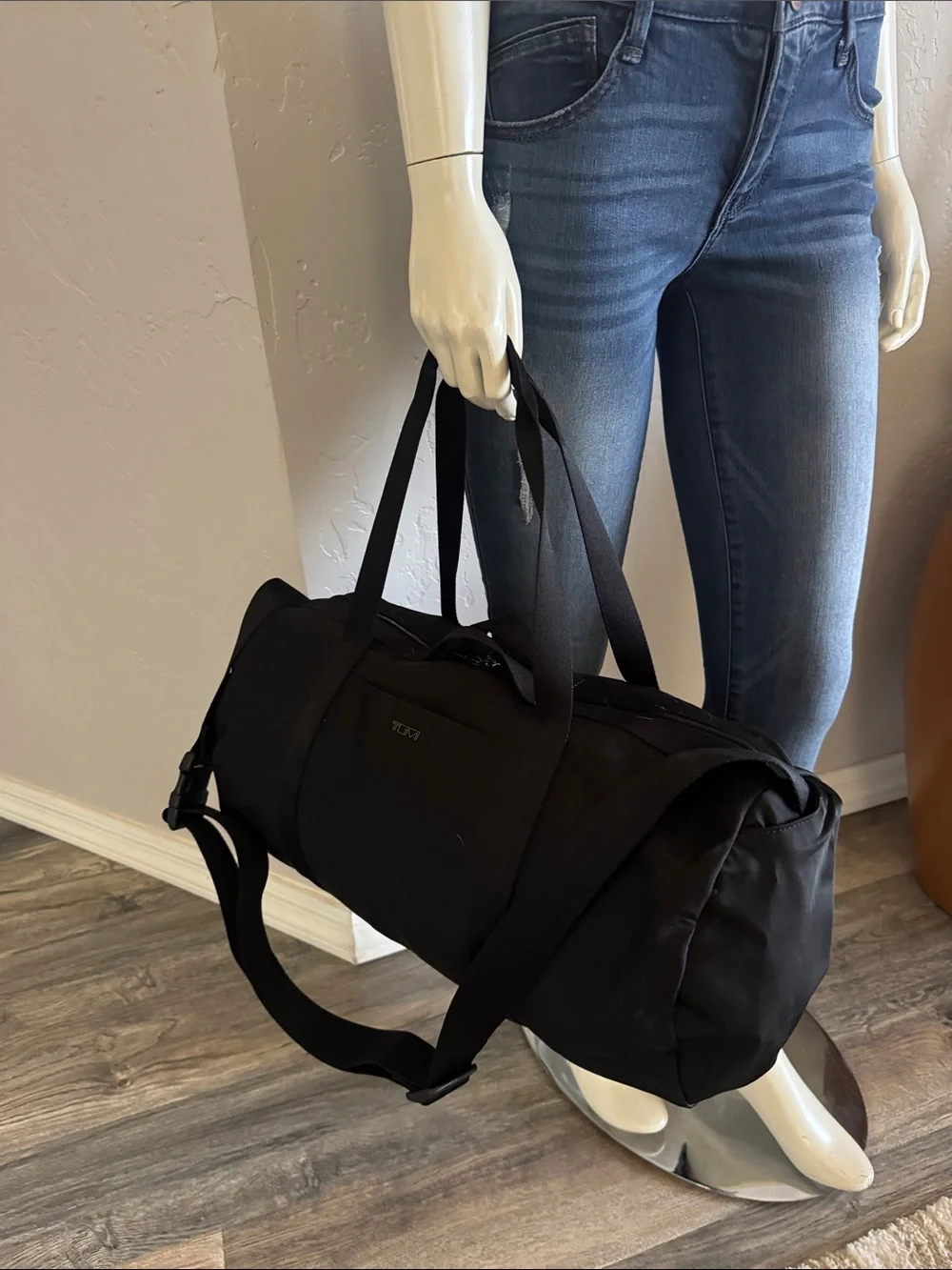 Tumi Black Men's Duffel Bag with Shoulder Strap